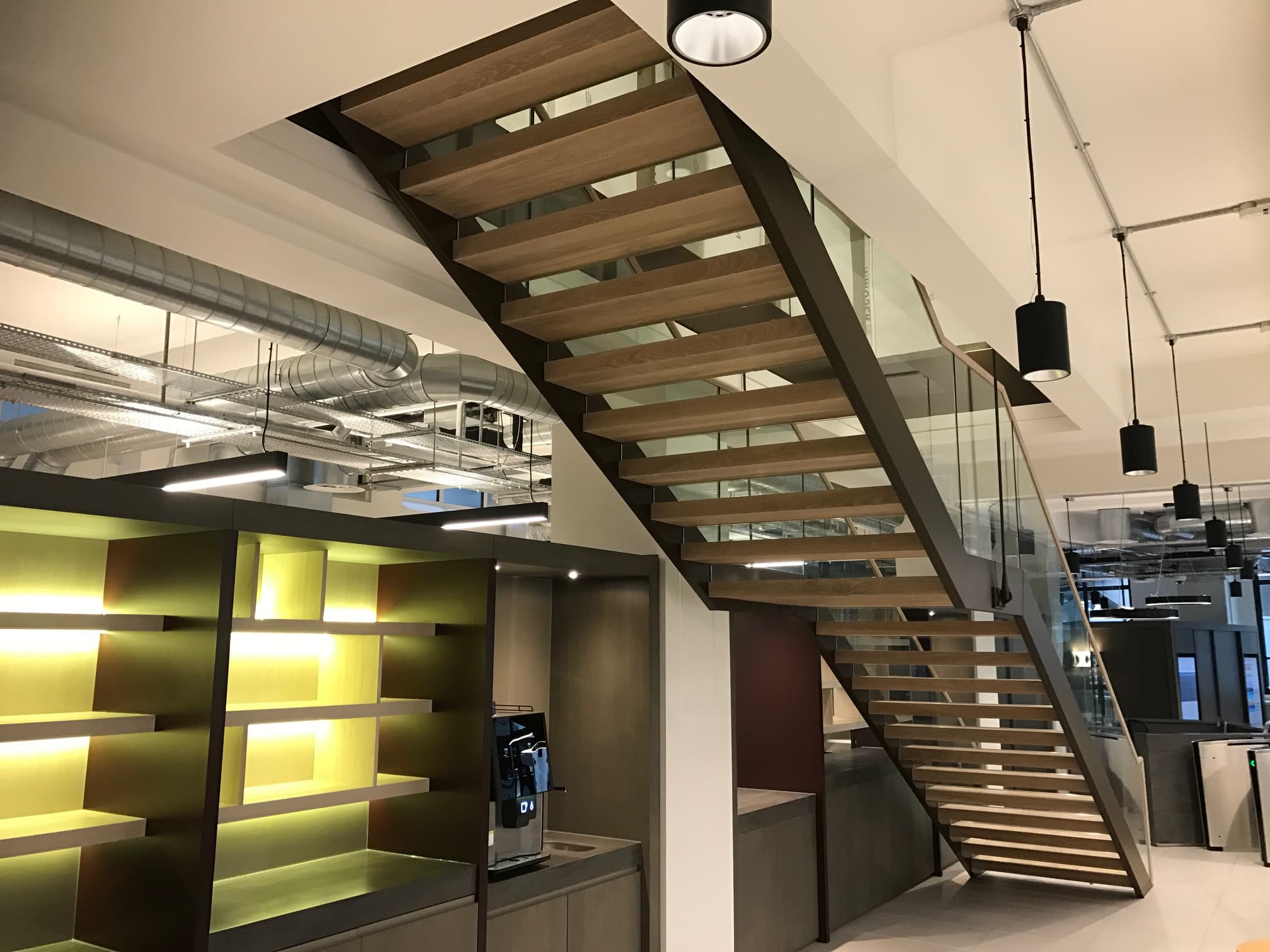 Design of feature stair for office in Central London